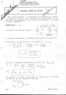 UTBM 2002 el40 fonctions electroniques pour l ingenieur semestre 1 partiel
