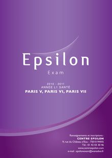 Epsilon Exam - PARIS V, PARIS VI, PARIS VII