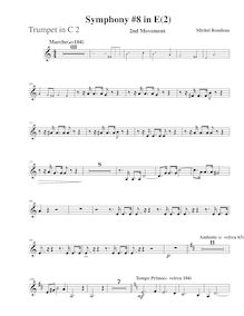 Partition trompette 2 (C), Symphony No.8, E major, Rondeau, Michel par Michel Rondeau