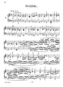 Partition No.3: Gelübde, Frühlingsboten, 12 Klavierstücke, Raff, Joachim