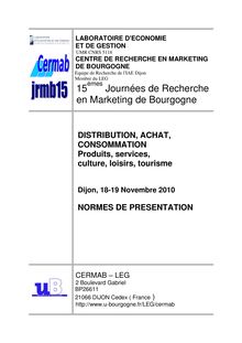 15 Journées de Recherche en Marketing de Bourgogne