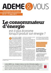 Le consommateur d énergie est-il plus économe lorsqu il produit son énergie ?