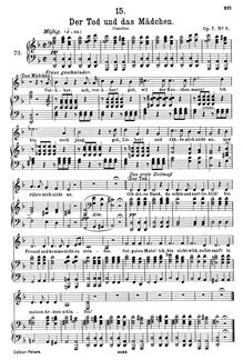 Partition complète (scan), Der Tod und das Mädchen, D.531 (Op.7 No.3)