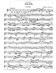 Partition violon, Piano Trio, G minor, Goetz, Hermann