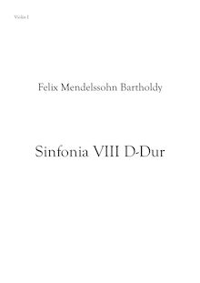 Partition violon I, corde Symphony No.8 en D major, Sinfonia VIII