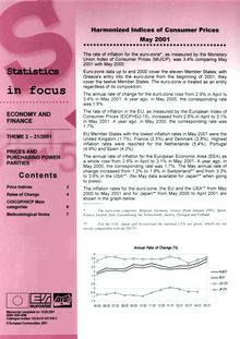 21/01 STATISTIQUES EN BREF - ECONOMIE ET FINANCES