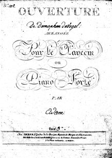 Partition Piano, Démophon, Vogel, Johann Christoph par Johann Christoph Vogel