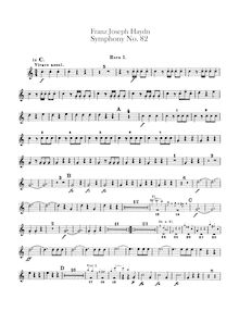 Partition cor 1, 2 (C, F), Symphony No.82 en C major, “L’Ours”, Sinfonia No.82 “The Bear”