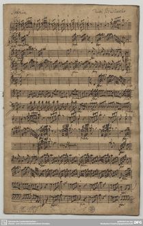 Partition complète, Sinfonia en D major No.2, D, Brescianello, Giuseppe Antonio