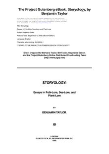 Storyology - Essays in Folk-Lore, Sea-Lore, and Plant-Lore