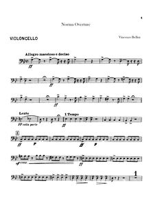 Partition violoncelles, Norma, Tragedia liricia in due atti, Bellini, Vincenzo