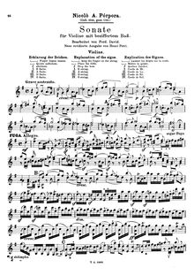 Partition de violon, violon Sonata en G major, Sonate für Violine mit beziffertem Bass