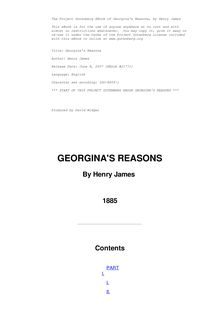Georgina s Reasons