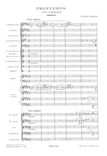Partition complète, Scenes pour chœur et orchestre, Debussy, Claude par Claude Debussy