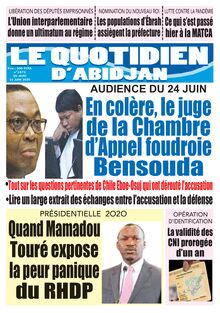 Le Quotidien d’Abidjan n°2870 - Du Jeudi 25 juin 2020