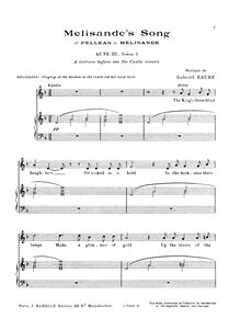 Partition complète, Pelléas et Mélisande , Op.80, Fauré, Gabriel