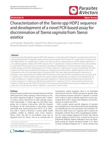 Characterization of the Taeniaspp HDP2 sequence and development of a novel PCR-based assay for discrimination of Taenia saginatafrom Taenia asiatica