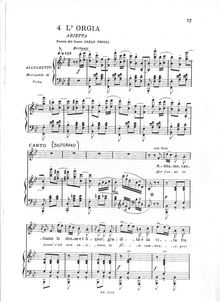 Partition complète, L orgia, Rossini, Gioacchino