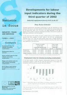 Developments for labour input indicators during the third quarter of 2002