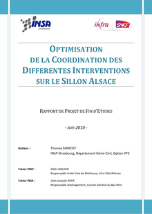 Optimisation de la Coordination des Projet de Fin d Etudes Différentes Interventions sur le Sillon Alsace