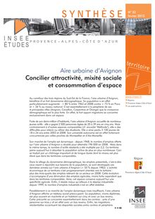 Aire urbaine d Avignon :  Concilier atractivité, mixité sociale et consommation d espace  