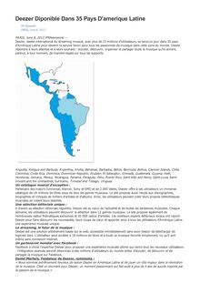 Deezer Diponible Dans 35 Pays D amerique Latine