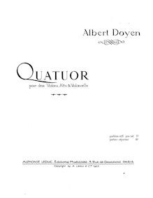 Partition violoncelle, corde quatuor, D major, Doyen, Albert