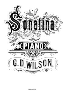 Partition complète, Piano Sonatina, Op.144, Wilson, Grenville Dean