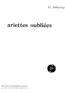 Partition complète (scan), Ariettes oubliées, Ariettes, paysages belges et aquarelles
