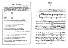 Partition complète et parties, 3 Trios pour 2 violons et Piano