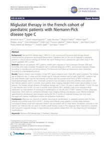 Miglustat therapy in the French cohort of paediatric patients with Niemann-Pick disease type C