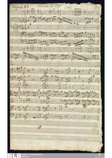 Partition complète, Sinfonia en A major, MWV 7.96, A major, Molter, Johann Melchior