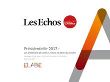 Intentions de vote présidentielle 2017 Sondage ELABE
