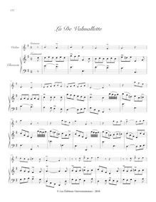Partition , La de Valmallette (avec violon), Pièces de clavecin