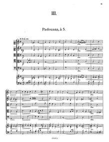 Partition  III, Banchetto Musicale, Schein, Johann Hermann