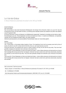 Le Val-de-Grâce - article ; n°218 ; vol.61, pg 519-528