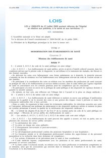 Réglementation relative au dispositif de DPC - Loi HPST du 21 juillet 2009