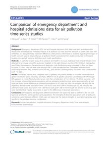 Comparison of emergency department and hospital admissions data for air pollution time-series studies