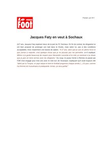 Jacques Faty en veut à Sochaux
