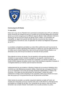 S.C. Bastia : le club accuse Canal + 