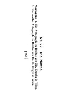Partition complète, Die Nonne, D.208, The Nun, Schubert, Franz