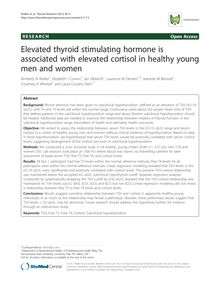 Elevated thyroid stimulating hormone is associated with elevated cortisol in healthy young men and women
