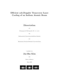 Efficient sub-Doppler transverse laser cooling of an indium atomic beam [Elektronische Ressource] / vorgelegt von Jae-Ihn Kim