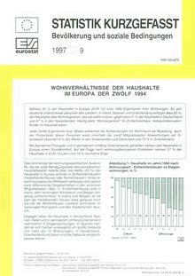 Wohnverhältnisse der Haushalte im Europa der Zwölf 1994