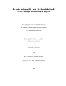 Poverty, vulnerability and livelihoods in small scale fishing communities in Nigeria [Elektronische Ressource] / Levison S. Chiwaula
