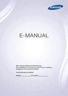 Manuel d utilisateur e-manual pour Télévision Samsung