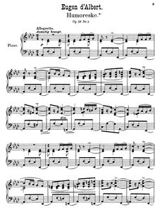 Partition , Humoreske - partition complète, 5 Bagatelles, Op.29