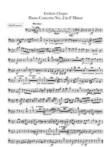 Partition basse Trombone, Piano Concerto No.2, F minor, Chopin, Frédéric par Frédéric Chopin