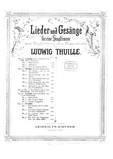 Partition complète (monochrome), 3 chansons, Op.26, 3 Lieder nach Gedichten von J. von Eichendorff par Ludwig Thuille