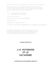 Huysmans et le satanisme d après - J.-K. Huysmans et le satanisme ...